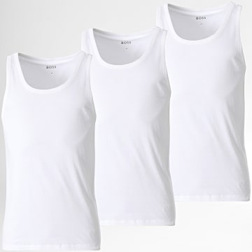 BOSS - Lote de 3 camisetas de tirantes 50475278 Blanco