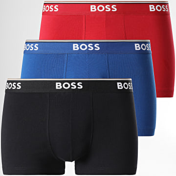 BOSS - Lote de 3 Boxers 50475274 Negro Azul Real Rojo