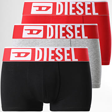  Diesel - Lot De 3 Boxers Damien A13267 Rouge Gris Chiné Noir