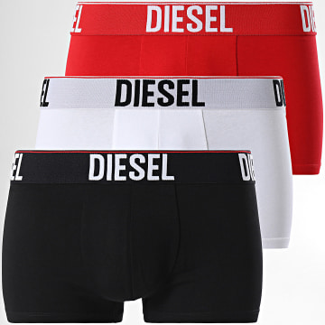 Diesel - Lot De 3 Boxers Damien 00ST3V Blanc Rouge Noir