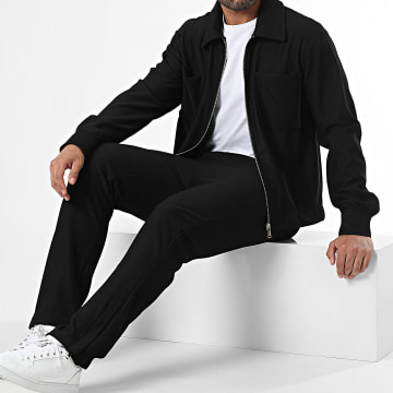 Frilivin - Set giacca e pantaloni con zip nera