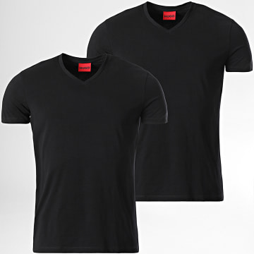 HUGO - Lot De 2 Tee Shirts Col V HUGO V 50325417 Noir