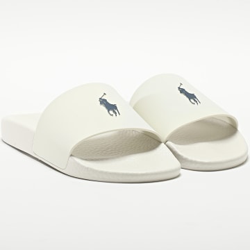 Polo Ralph Lauren - Polo Slide Sandals White Navy