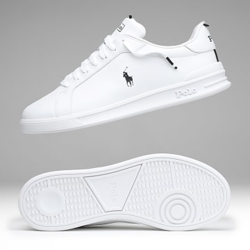Polo Ralph Lauren - Zapatillas Heritage Court II Blanco Negro Blanco