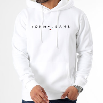 Tommy Jeans - Sweat Capuche Linear Logo 7985 Blanc