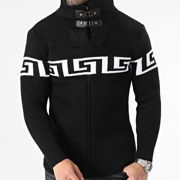 Armita - Amplified Collar Sweater Negro Blanco