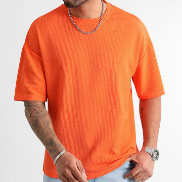 LBO - Tee Shirt Texturé Waffle Large 0833 Orange