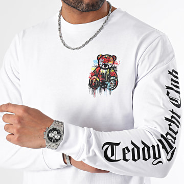 Teddy Yacht Club - Camiseta de manga larga Essentials Art Series Dripping Chest Blanca