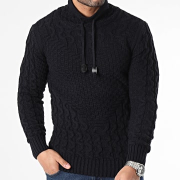 Classic Series - Maglione a collo alto color marina