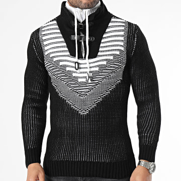 Classic Series - Amplified Collar Sweater Negro Blanco