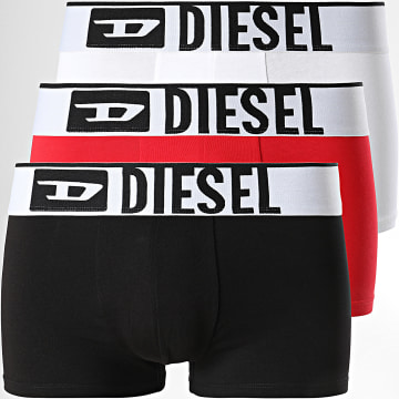  Diesel - Lot De 3 Boxers Damien A13267 Blanc Rouge Noir