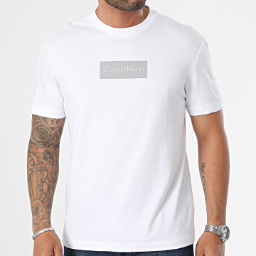 Calvin Klein - Maglietta con logo in gomma a girocollo 2403 Bianco