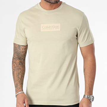 Calvin Klein - Tee Shirt Col Rond Rubber Logo 2403 Vert Clair