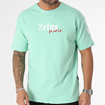 Zelys Paris - Tee Shirt Col Rond Vert
