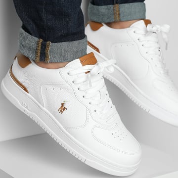 Polo Ralph Lauren - Masters Wit Tan Sneakers