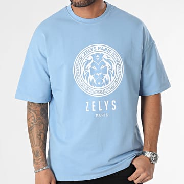 Zelys Paris - Tee Shirt Col Rond Bleu Clair