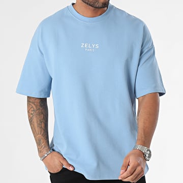 Zelys Paris - Tee Shirt Col Rond Bleu Clair