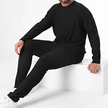 Frilivin - Conjunto de jersey y pantalón negro