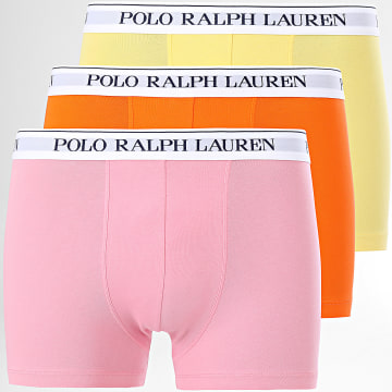 Polo Ralph Lauren - Lot De 3 Boxers Rose Jaune Orange