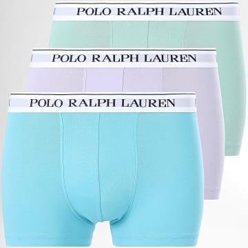 Polo Ralph Lauren - Lot De 3 Boxers Vert Clair Turquoise Lila
