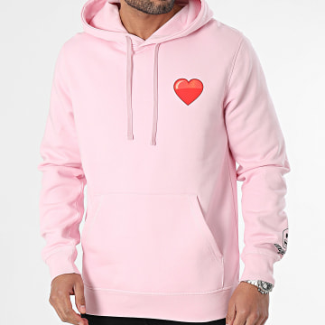 Emoji - Felpa con cappuccio rosa Heart