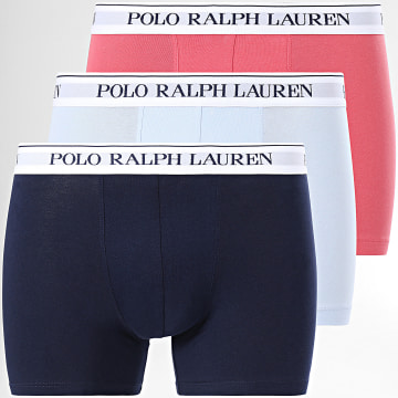 Polo Ralph Lauren - Juego De 3 Boxers Azul Marino Rosa Claro