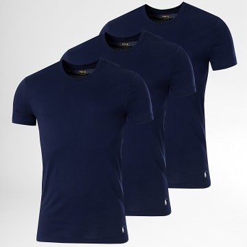 Polo Ralph Lauren - Lot De 3 Tee Shirts Original Player Bleu Marine