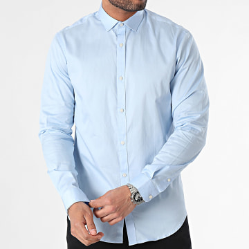 Jack And Jones - Chemise A Manches Longues Cardiff Bleu Clair