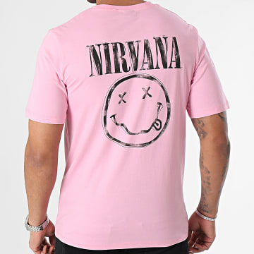 Jack And Jones - Maglietta rosa Nirvana