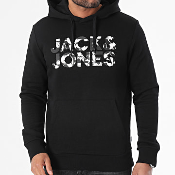 Jack And Jones - Felpa con cappuccio Jeff Corp Logo Nero