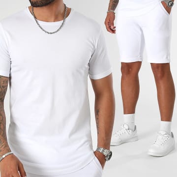 LBO - Set composto da maglietta oversize e pantaloncini 3233 bianco