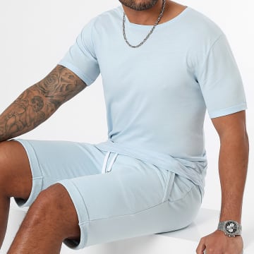 LBO - Conjunto de camiseta oversize y pantalón corto 3236 Azul claro