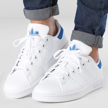 Adidas stan smith femme blanc bleu deals
