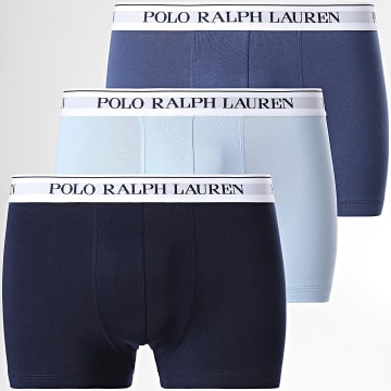 Polo Ralph Lauren - Lot De 3 Boxers Bleu Clair Bleu Bleu Marine