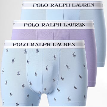 Polo Ralph Lauren - Set di 3 boxer azzurro lilla