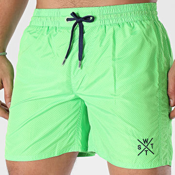 Watts - Shorts de baño Line-Up Verde Fluo