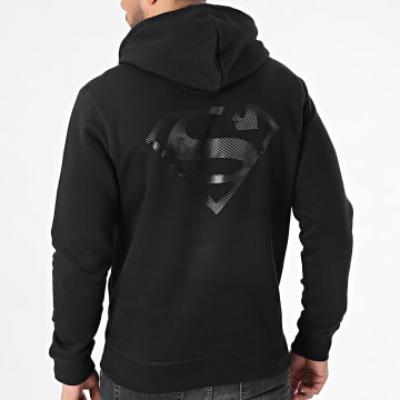 DC Comics - Sudadera con capucha Superman Carbon Logo Negra