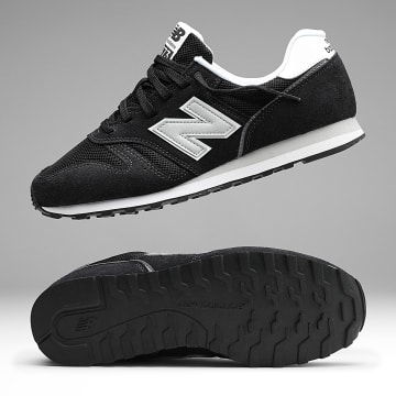 New Balance - Baskets 373 Black White