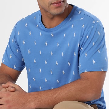 Polo Ralph Lauren - Tee Shirt All Over Player Bleu Clair