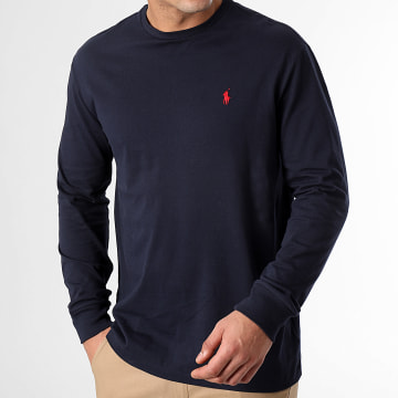 Polo Ralph Lauren - Tee Shirt Manches Longues Original Player Bleu Marine