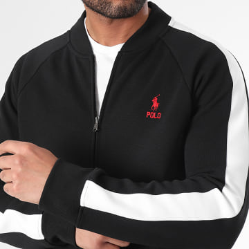 Polo Ralph Lauren - Chaqueta Original Player Logo Stripe Negra Blanca
