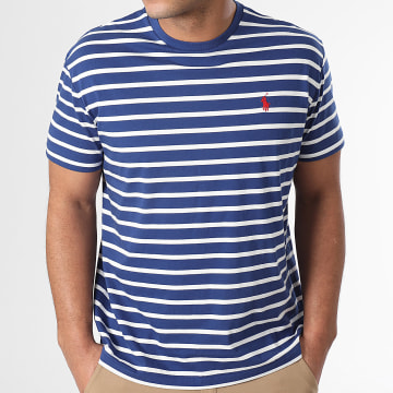 Polo Ralph Lauren - Tee Shirt Original Player Bleu Roi Blanc