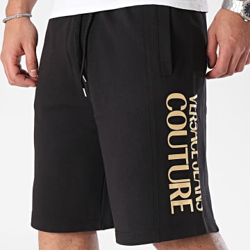 Versace Jeans Couture - 76GADT00-CF01T Pantaloncini da jogging con logo in lamina spessa Oro nero