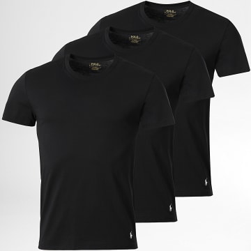 Polo Ralph Lauren - Lote de 3 camisetas negras Original Player