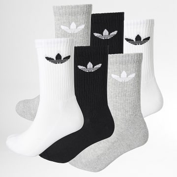 adidas - Confezione da 6 paia di calzini IJ5620 nero bianco grigio erica