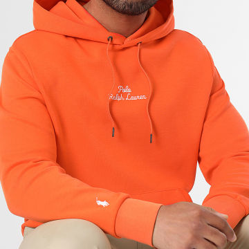 Polo Ralph Lauren - Felpa con cappuccio con ricamo del logo arancione