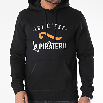  La Piraterie - Sweat Capuche Ici C'Est La Piraterie Noir Gris Orange