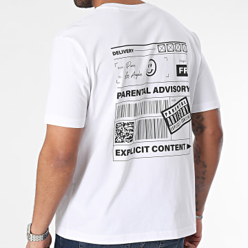  Parental Advisory - Tee Shirt Oversize Large Delivery Blanc Noir