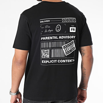 Parental Advisory - Tee Shirt Oversize Large Delivery Noir Blanc