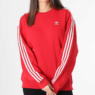 Adidas Originals - Sudadera de cuello redondo para mujer IN8487 Rojo